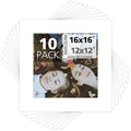 Mat Board Center, 16x16 for 12x12 White Photo Picture Mats by MatBoardCenter