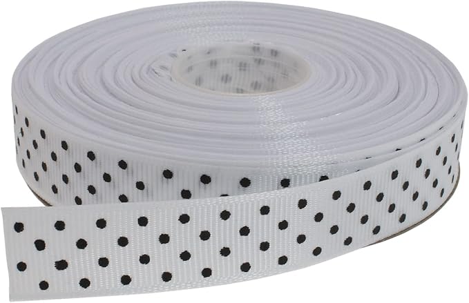 Polka Dot Grosgrain Ribbon 25 Yard Each Roll 100% Polyester by Unknown