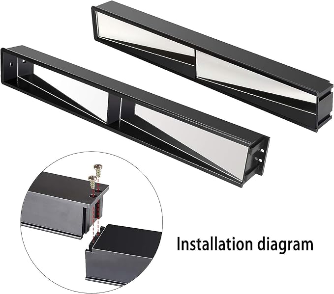 10L0L Universal Golf Cart 4 Panel Mirror for Yamaha EZGO Club Car, Eliminate Blind Spots Wide Angle Rear View Mirror