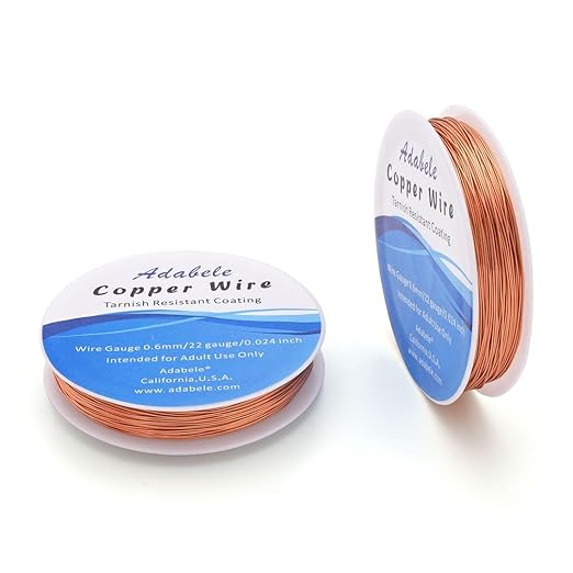 Adabele 249 Feet Premium Tarnish Resistant Round Bare Raw Jewelry Copper Wire - Image 2