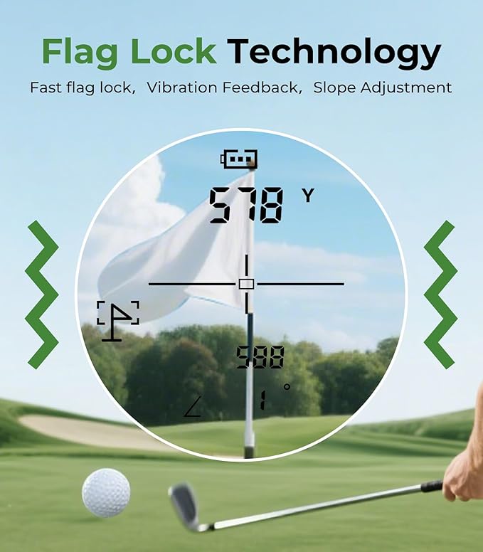 Golf Rangefinder with Magnetic - 1000 Yards Laser Range Finder with Slope Compensation & USB-C Rechargeable Battery for Golf