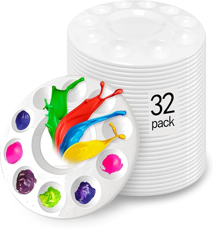 Hulameda 32pcs Paint Tray Palettes by Hulameda