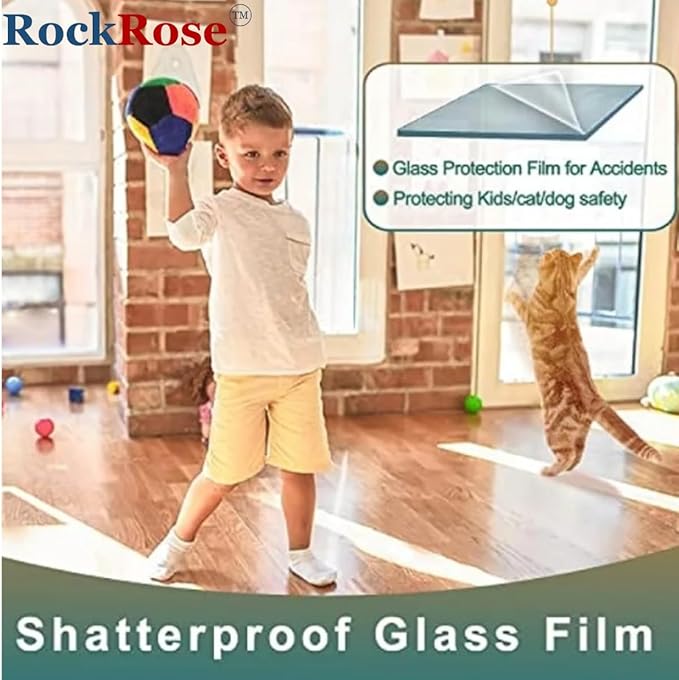UV 99% Security and Safety 4 Mil Clear Window Film Shatterproof Anti Shatter - Image 5