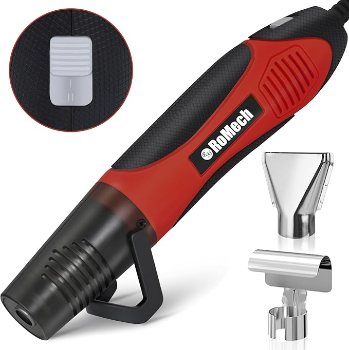 ROMECH 350W Heat Gun with 2 Nozzles, Dual Temp Heat Gun 400°F-660°F, Fast Heat by RoMech