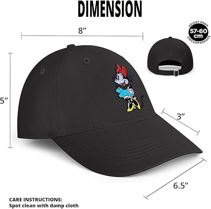 Disney Adult Baseball Cap, Minnie Mouse Adjustable Dad Hat