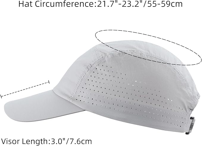 Connectyle Men's Breathable Run Hat Quick Dry Reflective Sport Cap Adjustable Lightweight Baseball Hat Unstructured Design