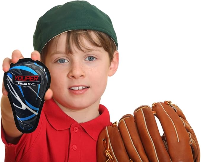 Youper Boys Youth Soft Foam Protective Athletic Cup (Ages 7-12), Kid Athletic Cup for Baseball, T-Ball, Football