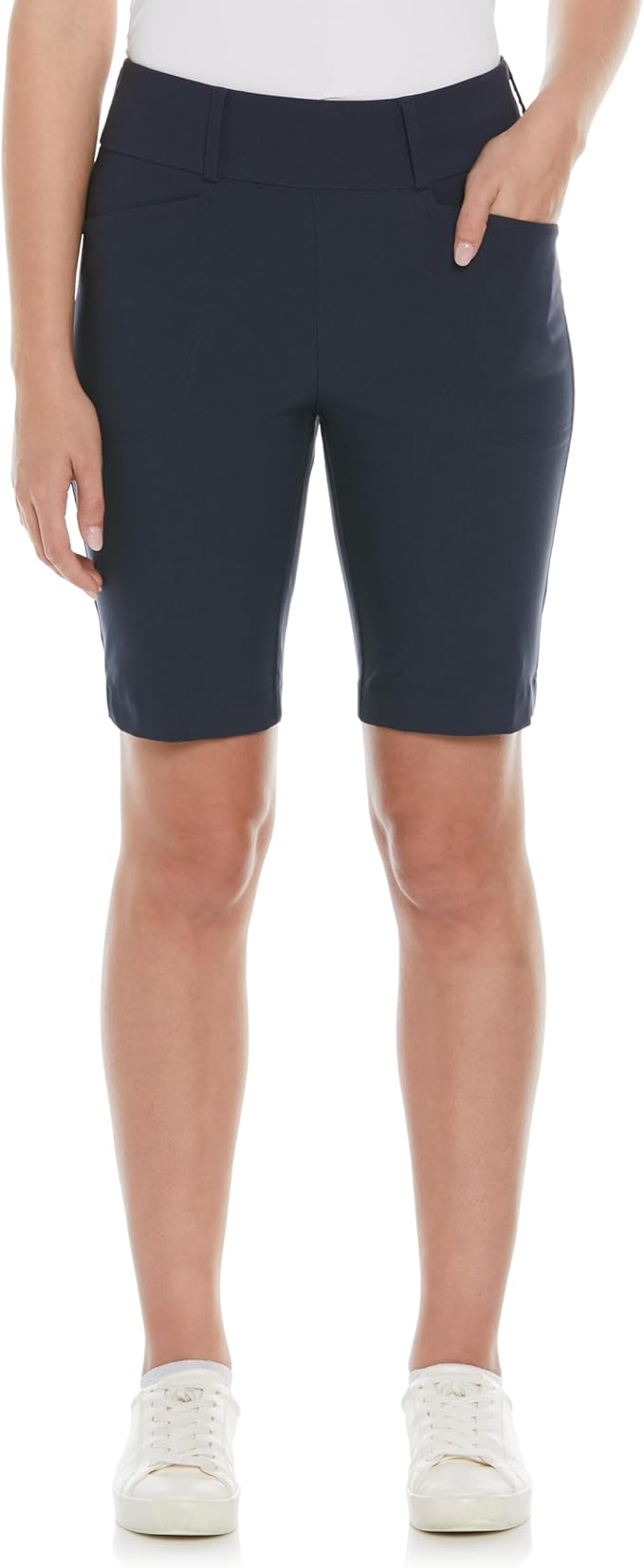 PGA Tour Women's 9.5” Pull-on Golf Shorts with Tummy Control, Performance Stretch, Moisture-Wicking, Sun Protection