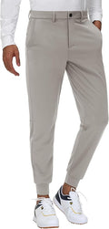 JWM Men's Stretch Golf Joggers Pants with Belt Loops - 29" 34" Slim Fit Tapered Casual Business Travel Dress Work Sweatpants