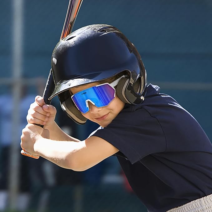 X-TIGER Polarized Youth Baseball Sunglasses UV400 Kids Sunglasses Boys Girls 8-12 Youth for Softball Cycling Sports Glasses
