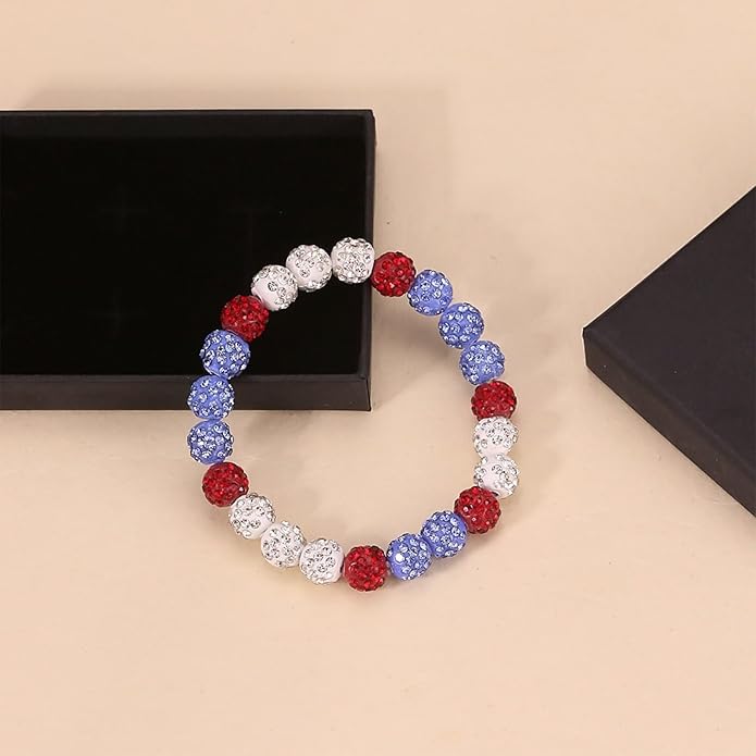 Baseball Bracelet for Women Men Baseball Mom Accessories Essentials Stuff Sparking Bead Bracelet Jewelry Baseballs Sport Fan Bracelet for Sports Game Team