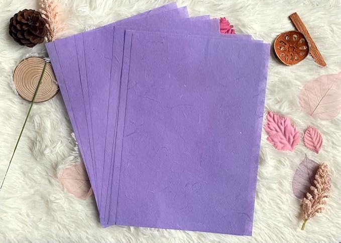 50 Sheets A4 Natural Fiber Mulberry Tree Mulberry Paper Sheets Art Tissue Washi - Image 2