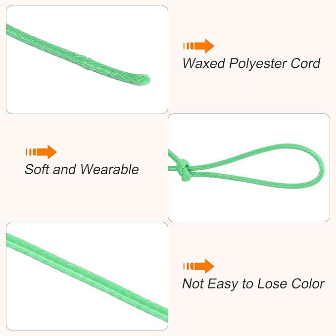 MECCANIXITY Waxed Cord 2.5mm Waxed Polyester Cord 87 Yard Wax String - Image 3