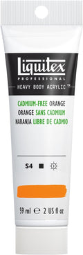 Liquitex Professional Heavy Body Acrylic Paint, 2-oz Tube, Cadmium Free Orange by Liquitex