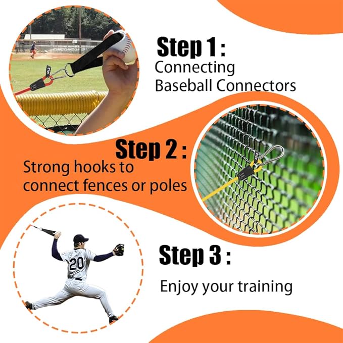 Davllin Baseball Resistance Trainer,Training Aid for Baseball Softball Pitchers,Interchangeable Grips to Build Arm Strength,Arm Bands for Baseball Players,Baseball Throwing Trainer,Great to Warm-Up