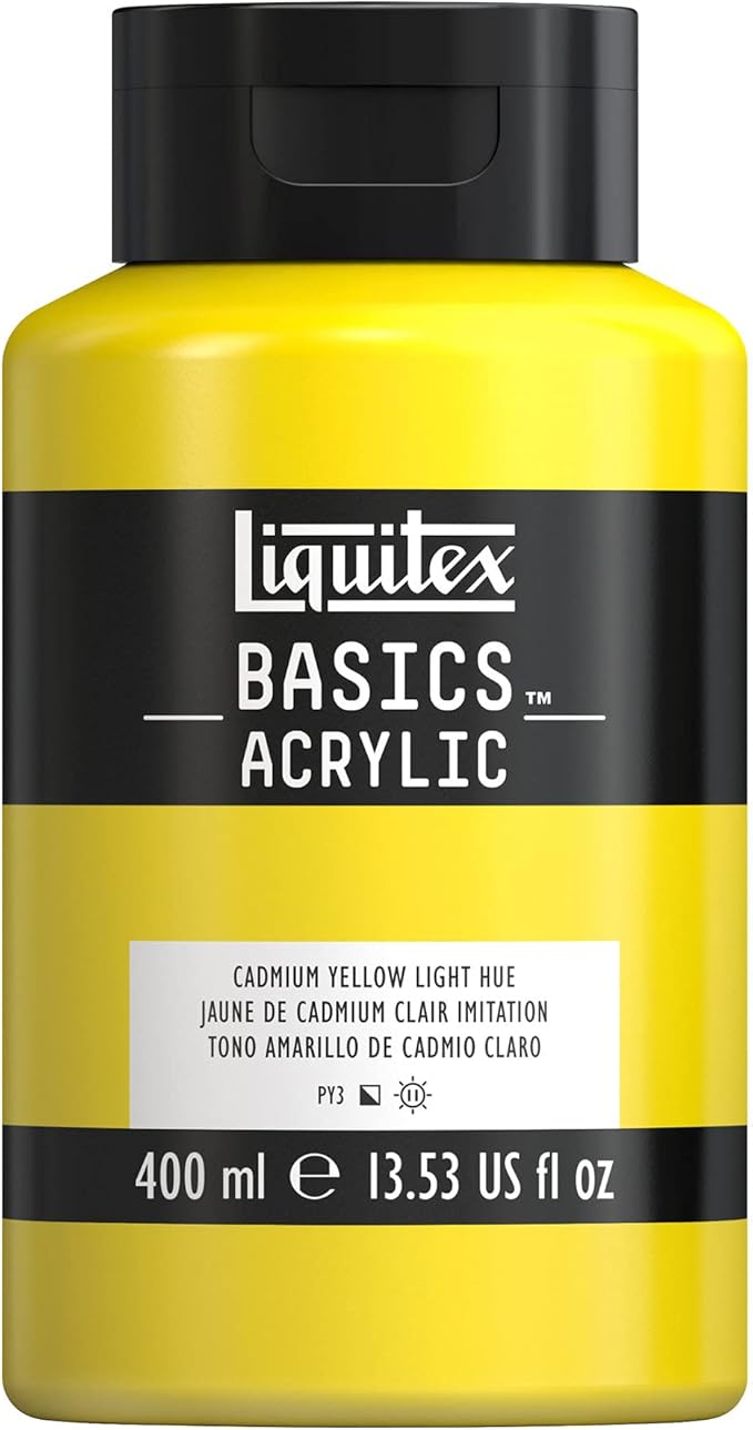 Liquitex BASICS Acrylic Paint, 400ml Bottle, Cadmium Yellow Light Hue by Liquitex