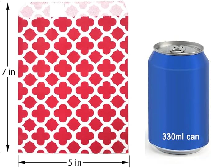 KEYYOOMY 200 Pcs Red Candy Buffet Bags - Image 2