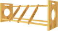 MinBoo Disc Golf Rack Stackable | Bamboo Disc Golf Shelf for Sports Disc Storage | Disc Golf Organizer with 40+ Disc Capacity | Essential Disc Golf Accessories | Discs Not Included