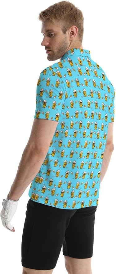 Mens Golf Shirts Golf Polo Shirts for Men Short Sleeve Polo Shirts Golf Gifts