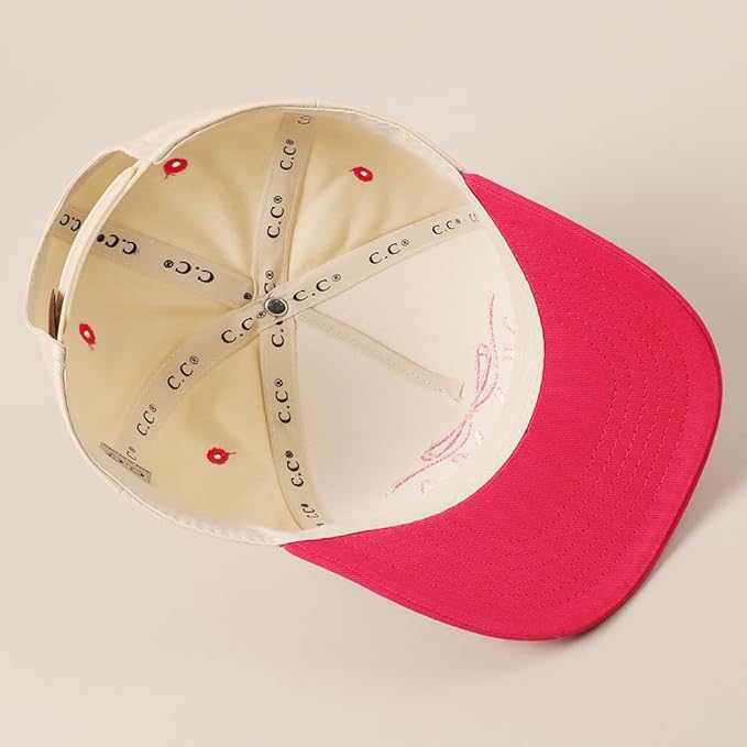 MIRMARU Two-Tone Vintage Canvas Trucker Hats for Men & Women, Adjustable Size Baseball Caps with Trendy Embroidered Design