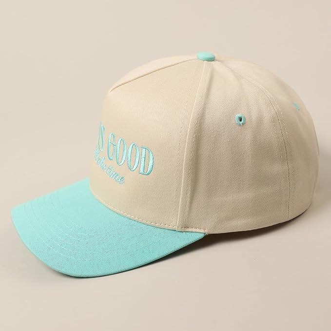 MIRMARU Two-Tone Vintage Canvas Trucker Hats for Men & Women, Adjustable Size Baseball Caps with Trendy Embroidered Design