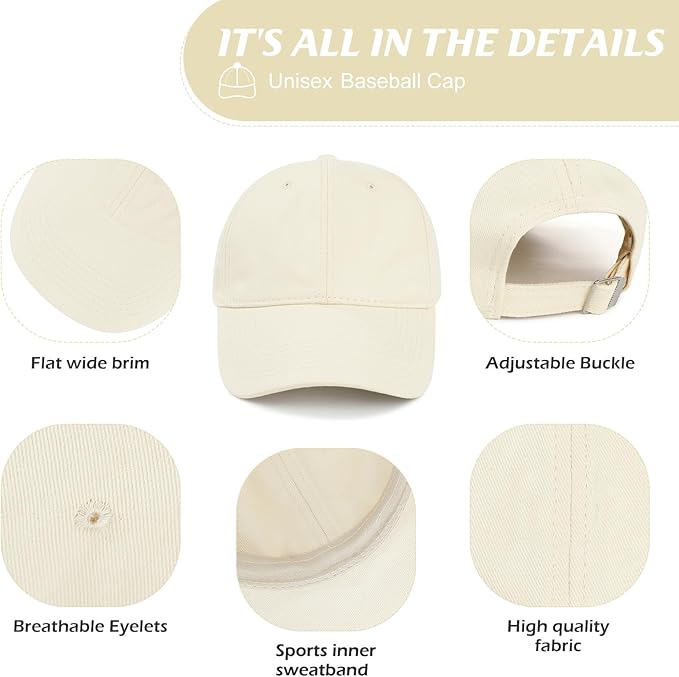 Baseball Cap for Women Men Golf Tennis Baseball Hat Youth Running hat Ponytail Cute Summer Ball Cap