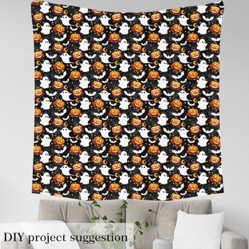 Feelyou Pumpkin Lantern Fabric By The Yard Decorative