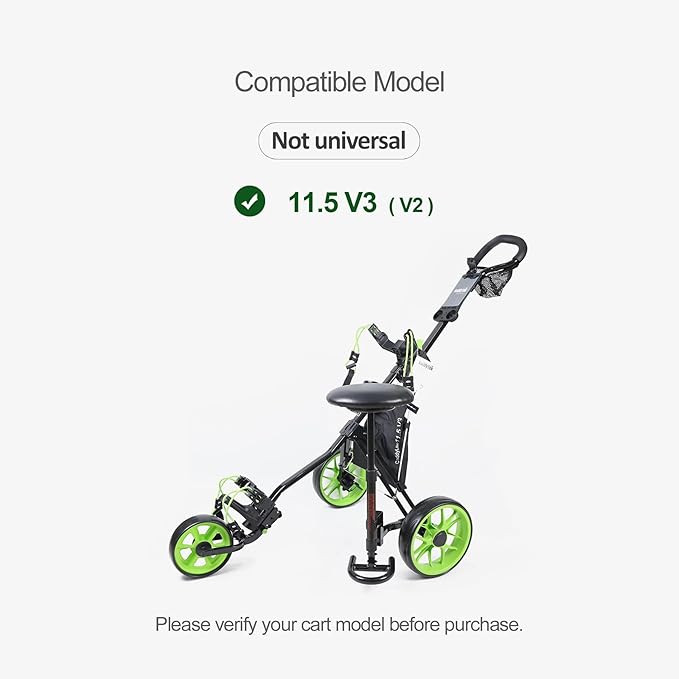 Caddytek Removable Golf Cart Seat, Golf Push Cart Seat, Golf Chair Accessory, Trolly Seat for 3 Wheels and 4 Wheels
