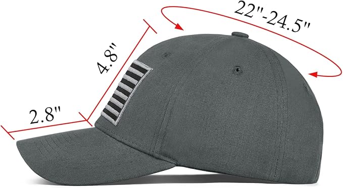 KIRAAT 3 Pack American Flag Baseball Cap Unisex,Low Profile USA Plain Dad Hat for Men＆Women