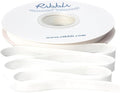 Ribbli Polyester Cream White Velvet Ribbon, 3/8 Inches Continuous10-Yard Spool by Ribbli