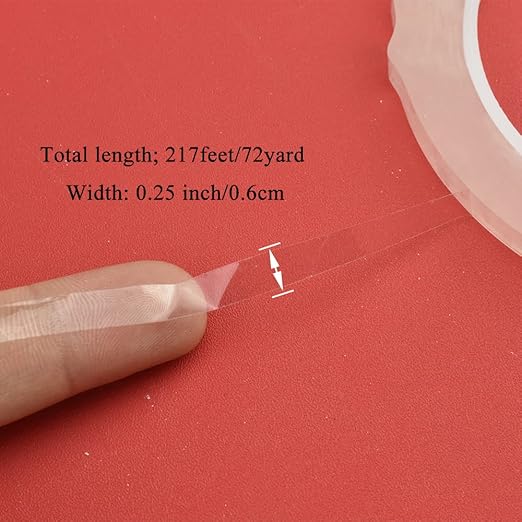 HAHIYO Clear 0.25Inch Wide 1Rolls Floral Tape Waterproof Florist Tape Flower - Image 2