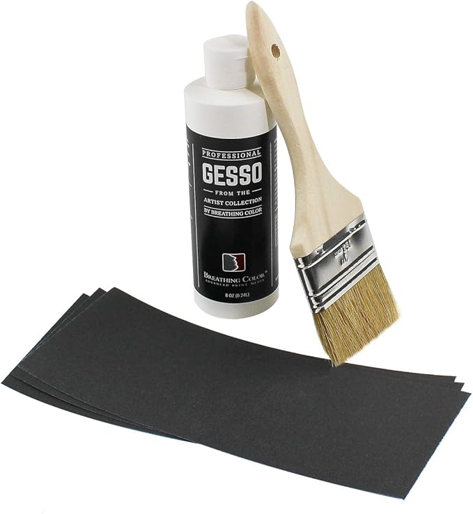 White Gesso Canvas Primer Bundle 8 oz. by Breathing+Color