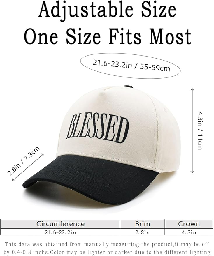 Blessed Trucker Hat, Vintage Embroidered Christian Baseball Caps for Men & Women, Trendy Religious/Birthday Gifts