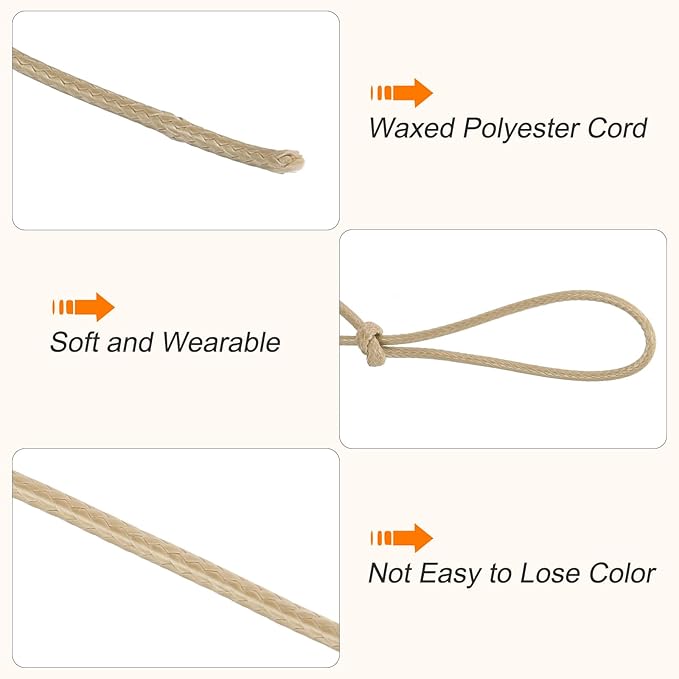 MECCANIXITY Waxed Cord 2mm Waxed Polyester Cord 98 Yard Wax String - Image 3