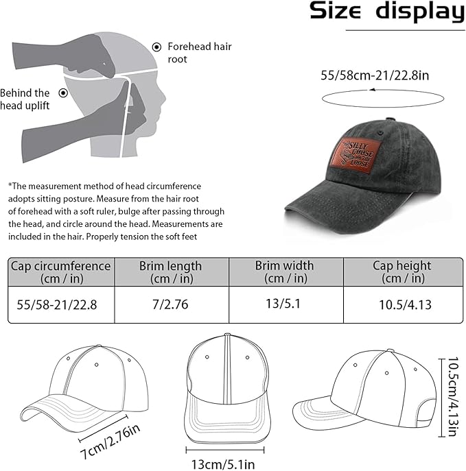 Funny Goose Hat Silly Goose On The Loose Hat Men Baseball Hats Funny Cap