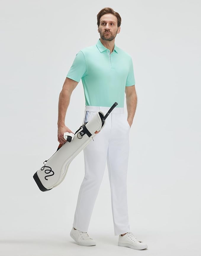 Mens Polo Shirts Short and Long Sleeve Casual Solid Stylish Dry Fit Performance Designed Collared Golf Polo Shirts for Men