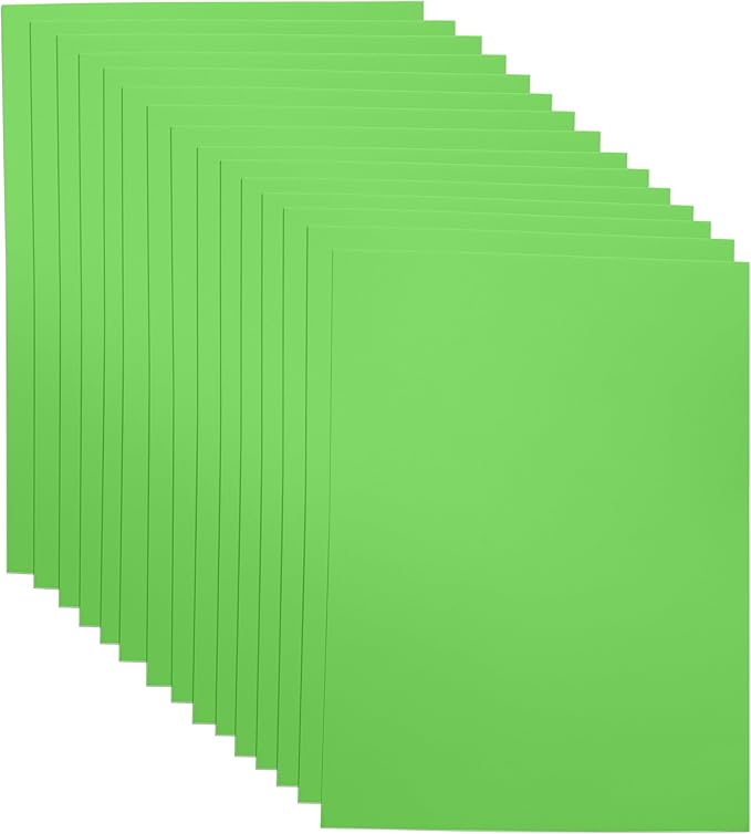 Light Green EVA Foam Sheets for Crafts, 9 x 12 Inch, 2mm Thickness, 15 Pack – by Ader+Products
