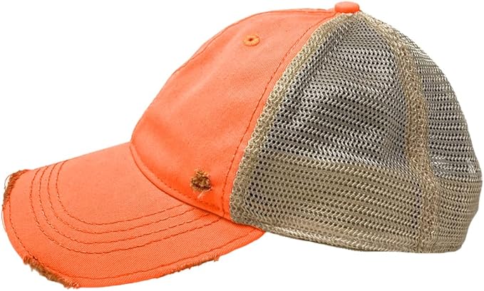 Vintage Distressed Baseball Cap – Unstructured Fit Adjustable Snapback Hat for Men & Women