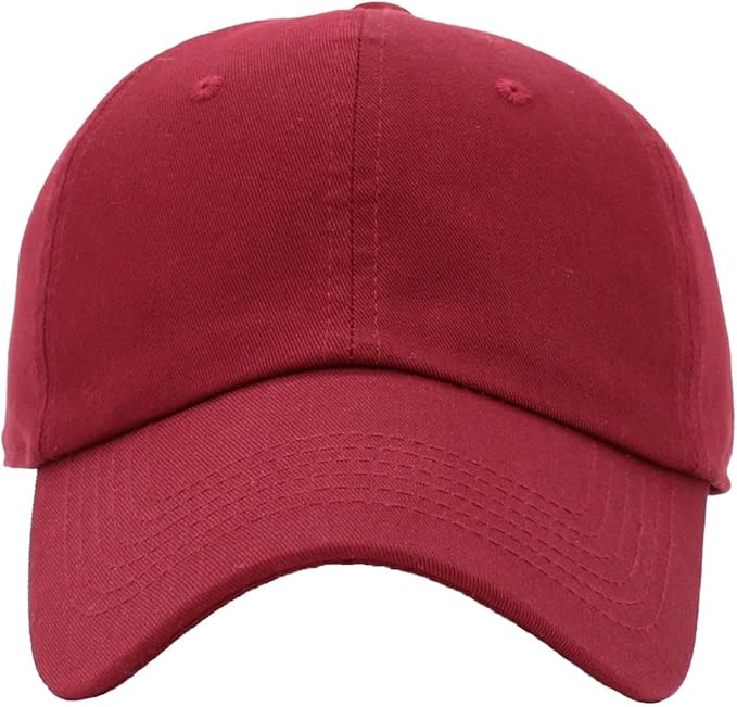 KBETHOS Classic Unisex Cotton Adjustable Low Crown Baseball Cap – Plain Dad Hat