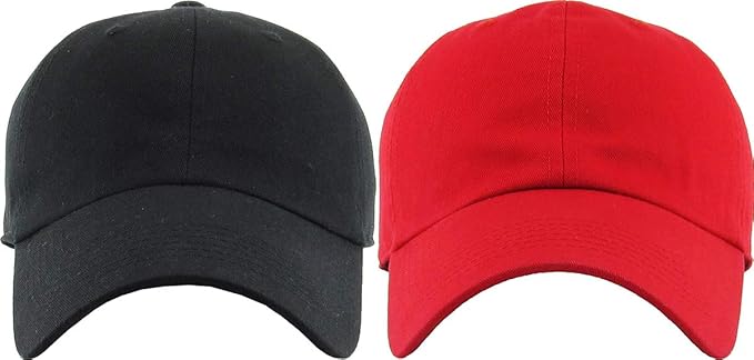 KBETHOS Classic Unisex Cotton Adjustable Low Crown Baseball Cap – Plain Dad Hat