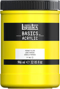 Liquitex BASICS Acrylic Paint, 946ml Jar, Primary Yellow by Liquitex