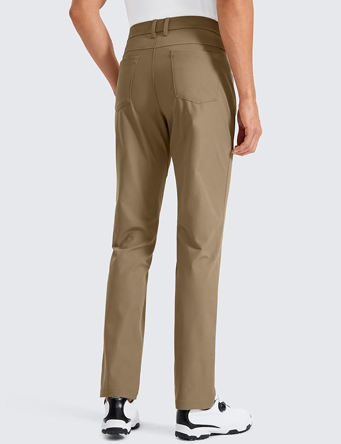 CRZ YOGA All Day Comfy 5-Pocket Golf Pants for Men - 28"/30"/32"/34" Quick Dry Lightweight Casual Work Stretch Trousers