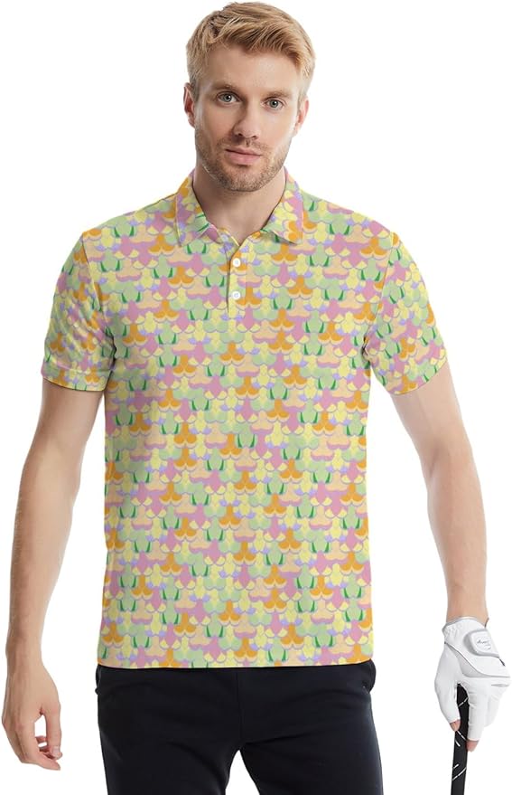 Mens Golf Shirts Golf Polo Shirts for Men Short Sleeve Polo Shirts Golf Gifts
