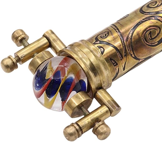 RII Marble Scope Kaleidoscope | Exquisite Etched Brass Design - Image 9