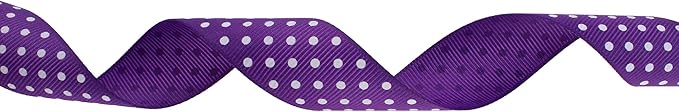 Polka Dot Grosgrain Ribbon 25 Yard Each Roll 100% Polyester - Image 2