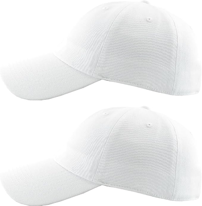 KBETHOS Classic Unisex Cotton Adjustable Low Crown Baseball Cap – Plain Dad Hat