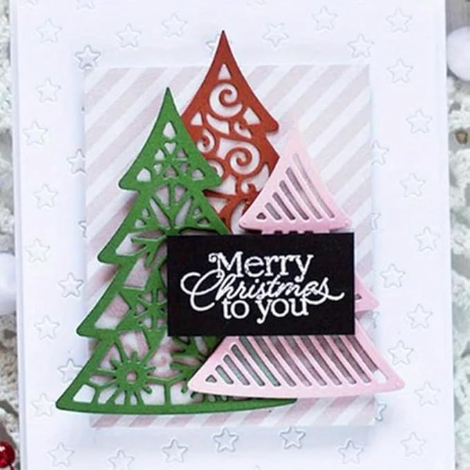 Metal Cutting Dies DIY Merry Christams Embossing Stencil Template Scrapbooking - Image 5