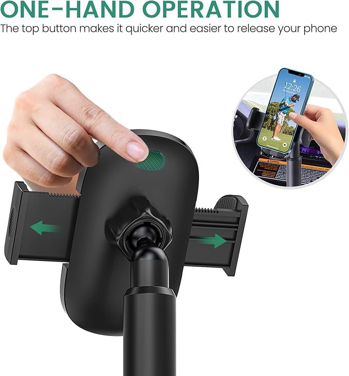 ICARMOUNT Golf Cart Phone Holder Mount, Golf Cart Accessories Universal Cup Phone Holder Mount for All 4.7-6.9" Cell Phones, Fit EZGO Club Car Yamaha, Car, Truck, Golf Gifts for Men, Women