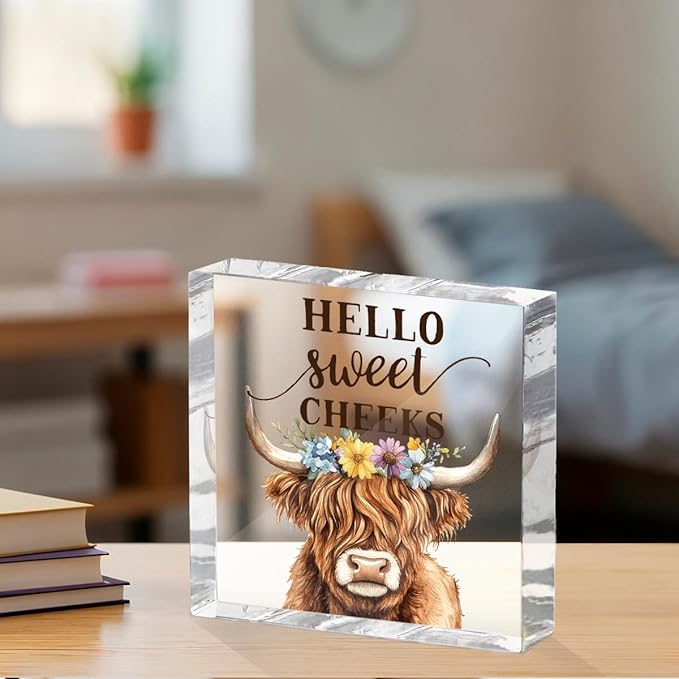 Funny Cow Decorative Signs, Rustic Western Animal - Image 3
