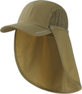 BASSDASH UPF 50+ Foldable Fishing Hat Baseball Cap with Removable Neck Flap Portable for Men Women Golf Hiking